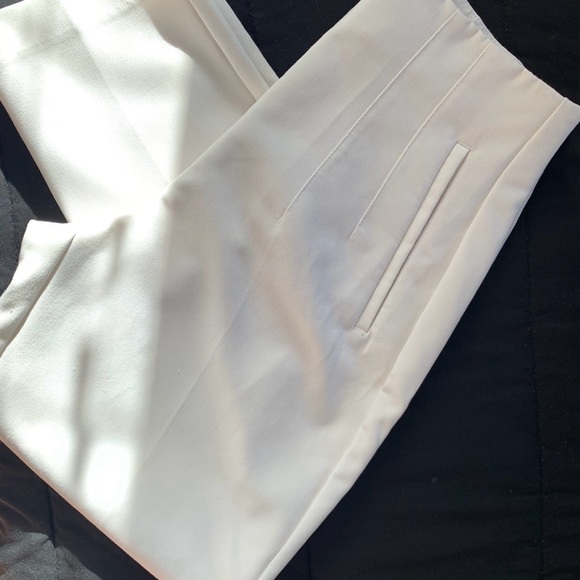 ZARA HIGH WAISTED TROUSERS NEW WITHOUT TAGS SIZE S WHITE PANTS HIGH WAISTED c - Picture 10 of 14